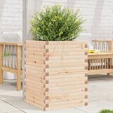 vidaXL vrtno cvetlično korito 50x50x68,5 cm trdna borovina | Shoptok.si