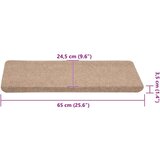 vidaXL Samoljepljivi otirači za stepenice 30 kom bež 65x24,5x3,5 cm | shoptok.hr