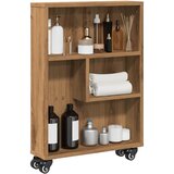 vidaXL Uska kolica za pohranu boja hrasta 48x13x68cm konstruirano drvo Cijene
