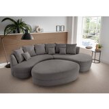 Livetastic SEDEŽNA GARNITURA, rebrasti žamet siva | Shoptok.si