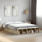 Furnova Posteljni okvir sonoma hrast 150x200 cm inženirski les, (21937103) Cene