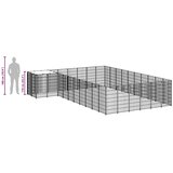 Kavez za pse crni 19,36 m² čelični | shoptok.hr
