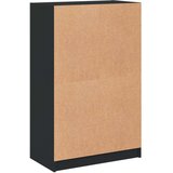  Visoka omara z vrati črna 68x37x109 cm inženirski les | Shoptok.si
