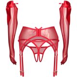 Obsessive Opsesivna Gifty - trodijelni set s podvezicom (crveni) - L/XL | shoptok.hr