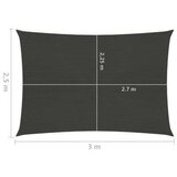  Jedro za zaštitu od sunca 160 g/m² antracit 2,5 x 3 m HDPE | shoptok.hr