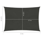  Senčno jadro 160 g/m² antracitno 2,5x3 m HDPE, (20610566) | Shoptok.si
