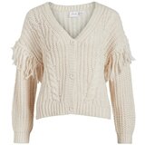 Vila Plašči Aksina Cardigan L/S - White Sand Bež Cene