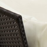  Vrtna sofa od poliratana s jastucima crna | shoptok.hr