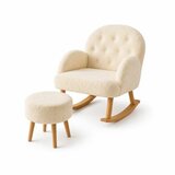 Atelier Del Sofa fotelja i tabure dugmeli cream | Eponuda.com