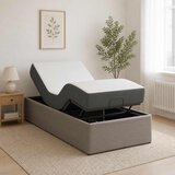  Električni podesivi okvir kreveta Sivosmeđa 200 x 70 x 33,5 cm | shoptok.hr