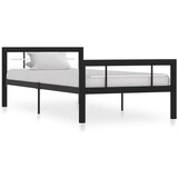 vidaXL Okvir za krevet crno-bijeli metalni 100 x 200 cm Cijene