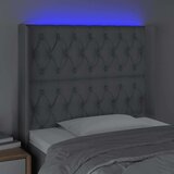  Posteljno vzglavje svetlo sivo 103x16x118/128 cm blago, (20738125) | Shoptok.si