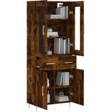  Visoka komoda dimljeni hrast 69 5x34x180 cm konstruiranog drva | shoptok.hr