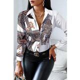 Fenzy Elegantna Bluza Iz Imitacije Satena S Potiskom Rustica, Bela Cene