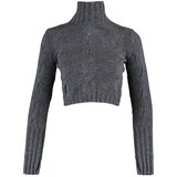 Trendyol Pleteni džemper od antracitnih usjeva | ePonuda.com