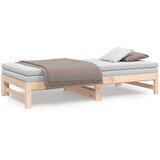  Dnevni ležaj na izvlačenje 2 x (75x190) cm od masivne borovine | shoptok.hr
