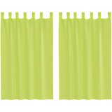vidaXL Voile zavese z jezičkom, 2 kosa, jabolčno zelene, (5000297511) | Shoptok.si