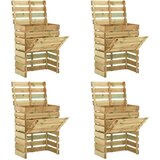 vidaXL Vrtni kompostnik iz letvic 4 kosi 80x50x100 cm borovina Cene