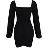 Trendyol Black Draped Detailed Dress | ePonuda.com