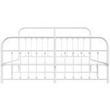 Metalni okvir kreveta uzglavlje i podnožje bijeli 183x213 cm | Eponuda.com