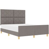  Krevetna konstrukcija Sivo-smeđa 140 x 190 cm tkanina | shoptok.hr
