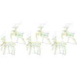 vidaXL LED jelene med 180 LED 6 pcs Multikolor 64 x 42 x 15 cm PET | Shoptok.si