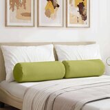 vidaXL valjkasti jastučići 2 pcs svijetlo zelena Ø 25 x 70 cm tkanina | shoptok.hr
