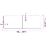 Stolna ploča svjetlosmeđa 180x60x(2-4) cm obrađena hrastovina | shoptok.hr