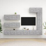 The Living Store Komplet TV omaric 7-delni betonsko siva iverna plošča - Komplet TV Omaric, (21374313) | Shoptok.si