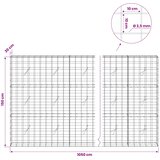  Gabion s žicom debljine 3,5 mm i mrežom 10x10 cm 1050x20x150 cm | shoptok.hr