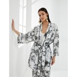 Koton Floral Kimono Sash Detail Wide Sleeves Piping | shoptok.hr