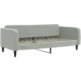  Dnevni krevet s madracem svjetlosivi 100 x 200 cm baršunasti | shoptok.hr