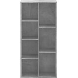  Regal za knjige siva boja betona 50x25x105 cm konstruirano drvo | shoptok.hr