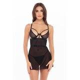 Rene Rofe crna providna spavaćica sa bretelama i gaćicama — M/L — 7551013BLK Cene