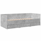 vidaXL Dnevni krevet s ladicama siva boja betona 90 x 190 cm drveni | shoptok.hr