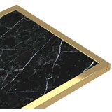 vidaXL Bočni stolić za računalo crni mramor 50x35x65 cm kaljeno staklo | shoptok.hr