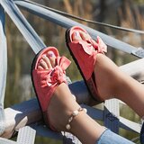 Resti Pink Flip Flops with Summer Blow Bow - Footwear Cene