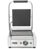 Hendi kontaktni roštilj - jednostruki, rebrasti vrh i glatko dno, 230V/1800W, 310x375x(H)216mm Cene