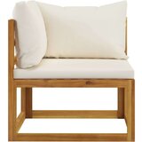  3057643 6 Piece Garden Lounge Set with Cushion Cream Solid Acacia Wood (311853+311857+311859) | shoptok.hr