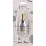 Glow Fiesta, svećica, šampanjac, Happy birthday - odaberite boju Cene