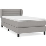  Box spring postelja z vzmetnico svetlo siv 100x200 cm blago, (20725114) | Shoptok.si