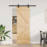  Klizna vrata NARVIK Prirodna i crna 70 x 210 cm (152,5 cm) | shoptok.hr