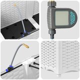  Vrtna saksija 3 pcs Bijeli 120 x 40 x 37,5 cm Plastika | shoptok.hr