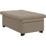  Sofa postelja Taupe 194 x 67 x 82 cm Mikrovlakna, (5000138559) | Shoptok.si