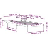  Okvir za krevet s bočnim stolovima Prirodna 90 x 210 cm | shoptok.hr