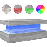  Stolić za kavu s LED svjetlima siva boja hrasta 90 x 50 x 40 cm | shoptok.hr