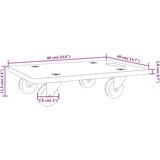  Transportna kolica 2 kom pravokutna 60 x 40 x 11,5 cm 250 kg | shoptok.hr