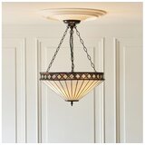 Endon 111871 - Luster na lancu Tiffany FARGO 3xE27/10W/230V prečnik 50 cm Cene