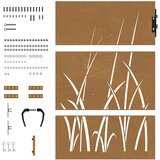  Vrtna vrata 85 x 125 cm od čelika COR-TEN s uzorkom trave | shoptok.hr