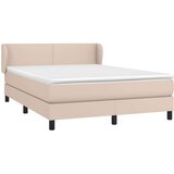  Box spring postelja z vzmetnico kapučino 140x200cm umetno usnje, (20897104) | Shoptok.si
